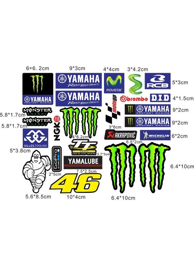 Motorcycle Stickers, Motorcycle Stickers, Scorpion Helmet Stickers, Waterproof And Sunscreen Electric Vehicle Reflective Decorative Decals-Color:Dark Blue-Size:Default Item