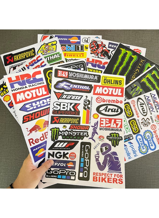 Motorcycle Stickers, Motorcycle Stickers, Scorpion Helmet Stickers, Waterproof And Sunscreen Electric Vehicle Reflective Decorative Decals-Color:Dark Blue-Size:Default Item