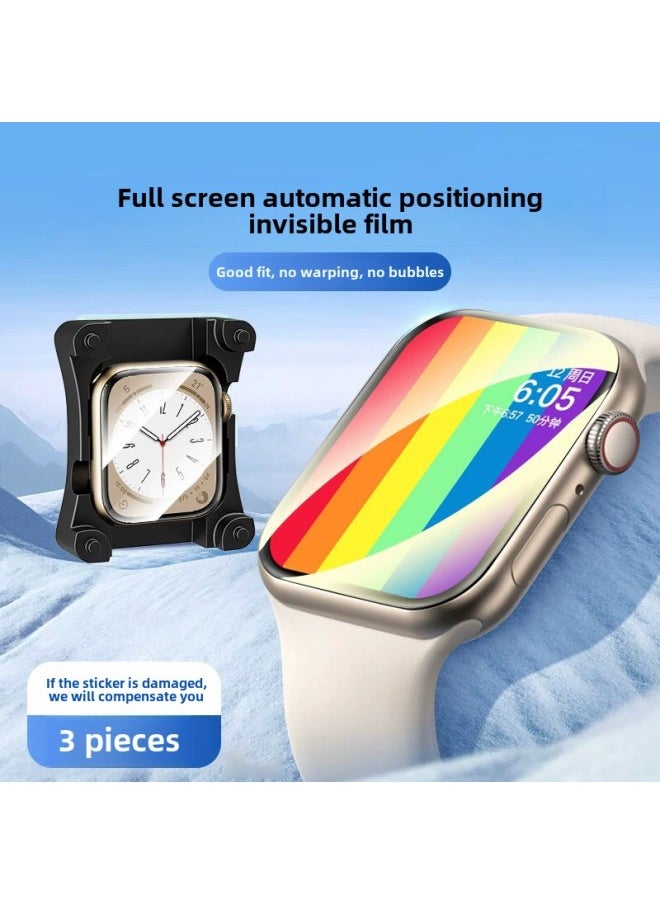 For Apple S10 Generation Watch Film Locator ApplewatchS9 HD Soft Film Ultra49mm In Stock-Color:3 Pieces -Size:41mm