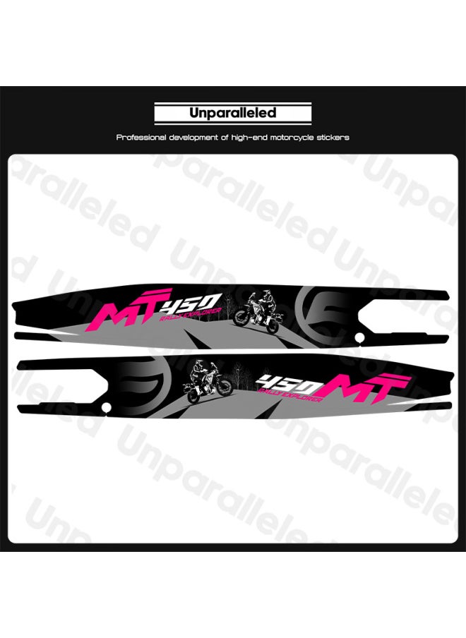 Qs For Spring Breeze 450MT Waterproof Sticker Rear Rocker Arm Pull Flower Modification Accessories Sunscreen Decals Flower Prints-Color:B Rose Red -Size:Default Item