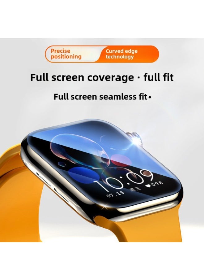 Dust Free Seconds Iwatch7 Tempered Film Full Screen Series 9 Film WatchSeries10 Generation Watch Film Film-Color:Second Film Dust Removal Second Paste Warehouse-Size:S7/S8-45mm