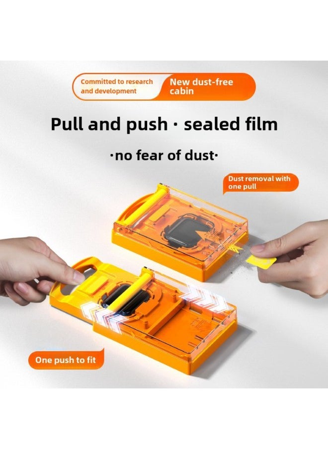 Dust Free Seconds Iwatch7 Tempered Film Full Screen Series 9 Film WatchSeries10 Generation Watch Film Film-Color:Second Film Dust Removal Second Paste Warehouse-Size:S7/S8-45mm