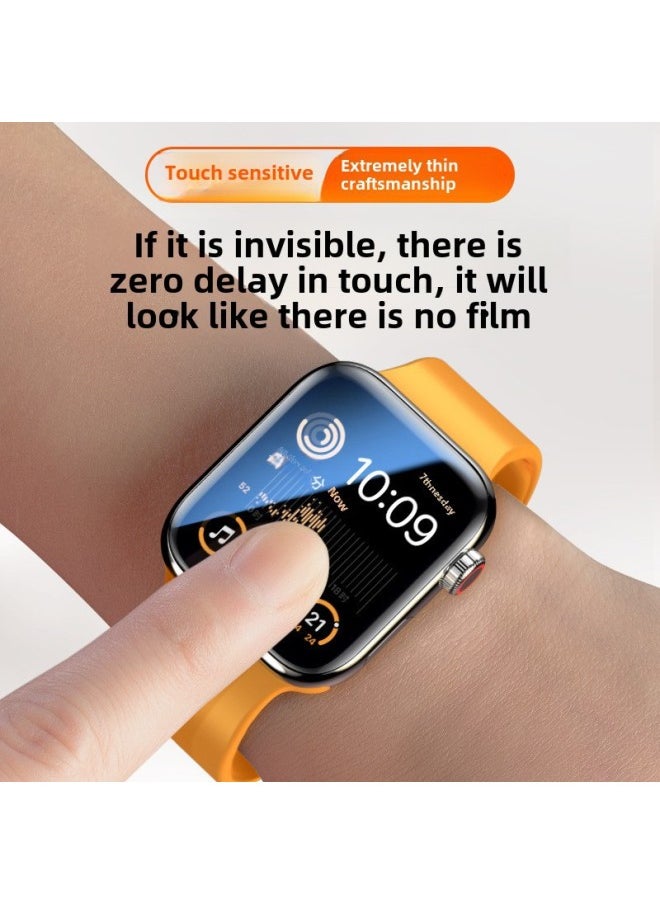 Dust Free Seconds Iwatch7 Tempered Film Full Screen Series 9 Film WatchSeries10 Generation Watch Film Film-Color:Second Film Dust Removal Second Paste Warehouse-Size:S7/S8-45mm