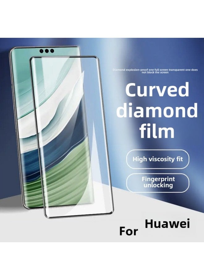 Pura70ultra Tempered Film Mate60pro Curved Screen Mobile Phone Film Nova12pro Glass Film For P60-Color:Curved Screen Tempered Film -Size:Mate60Pro/+