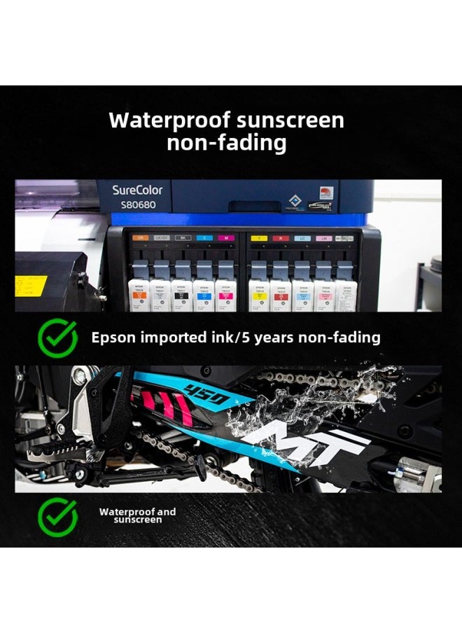 Qs For Spring Breeze 450MT Waterproof Sticker Rear Rocker Arm Pull Flower Modification Accessories Sunscreen Decals Flower Prints-Color:Gp Model -Size:Default Item