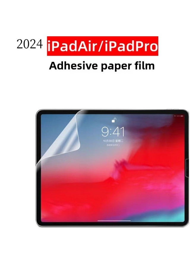 Suitable For Apple IPadAir Flat Frosted Paper Film 2024iPadPro Special Flat Film For Writing And Painting-Color:Adhesive Type Paper Film ]-Dimensions:iPad Pro13-inch ]