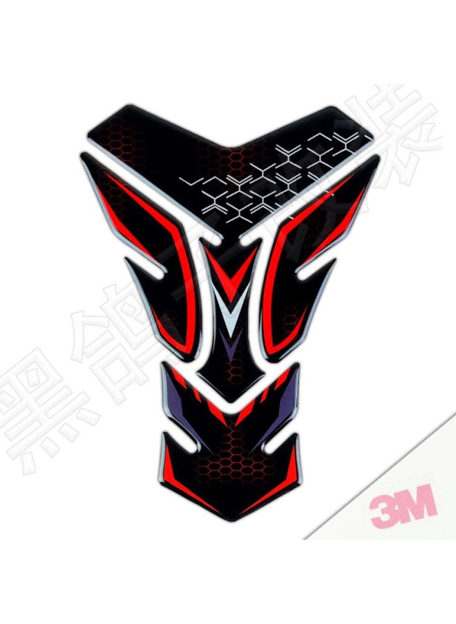 For KTM Suzuki Honda Yamaha Motorcycle Stereo Waterproof Fuel Tank Sticker Decorative Fuel Tank Fishbone Decal-Colour:Black 3m Glue-free Waterproof And Anti-slip-Size:Default Item