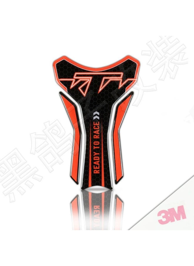 For KTM Suzuki Honda Yamaha Motorcycle Stereo Waterproof Fuel Tank Sticker Decorative Fuel Tank Fishbone Decal-Colour:Ktm3 3m Glue-free Waterproof And Anti-slip-Size:Default Item