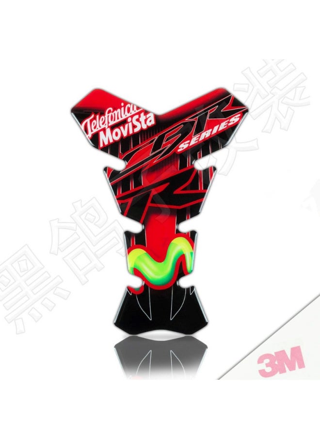 For KTM Suzuki Honda Yamaha Motorcycle Stereo Waterproof Fuel Tank Sticker Decorative Fuel Tank Fishbone Decal-Colour:Honda 2 3m Glue-free Waterproof And Anti-slip-Size:Default Item