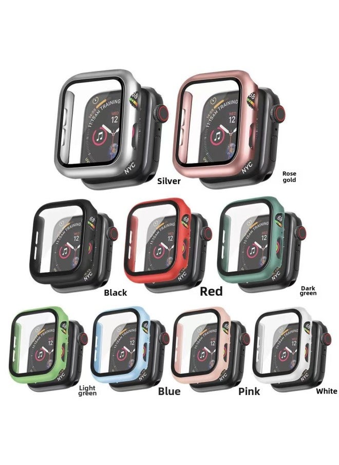 Suitable For IwatchS10 Protective Case Film Integrated Apple Watch 46mm Case WatchS9/S8/S765-Color:Light Green-Dimensions:42mm
