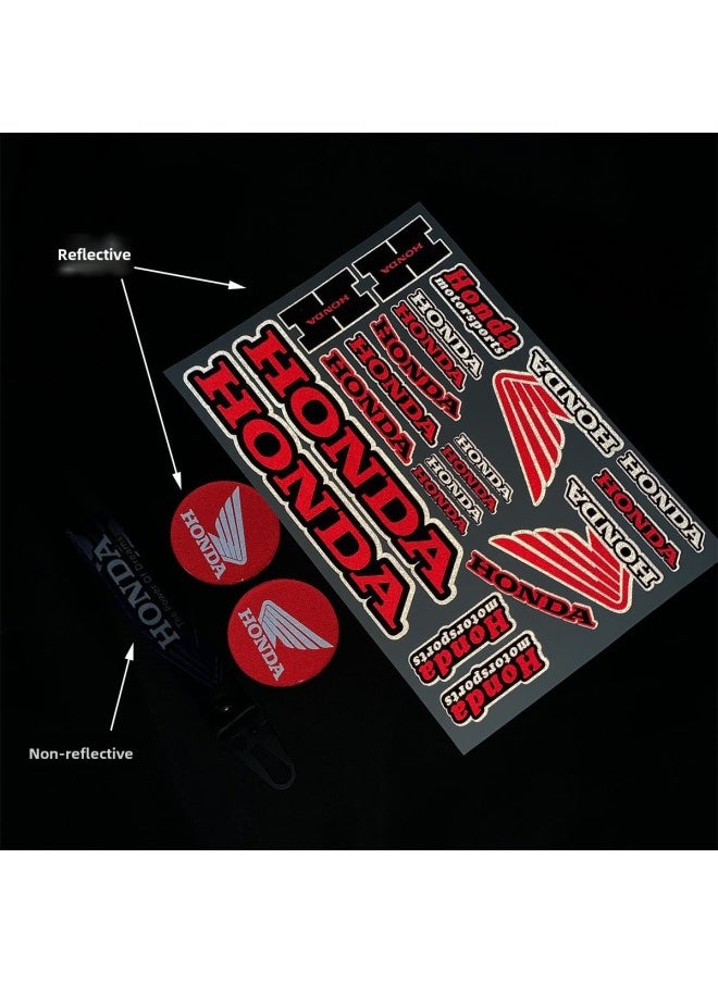3M Reflective Material Sticker For Honda Motorcycle Modified Waterproof PCX Pedal HONDA Electric Car Decoration-Color:Type B Silver Suit Imported 3m Reflective Material ♢ ♢ ♢ ♢-Size:Default Item♢♢♢♢
