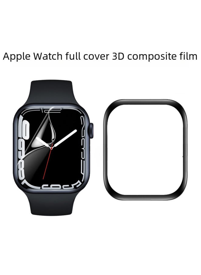 Suitable For AppleWatch Protective Film Apple Watch S10 Full Screen PMMA Curved Surface Hot Bending 8 Generation 45mm HD Film-Color:3D Composite Film (5 Piece Set)-Dimensions:iwatch Ultra*49mm（S7、S8、S9)）