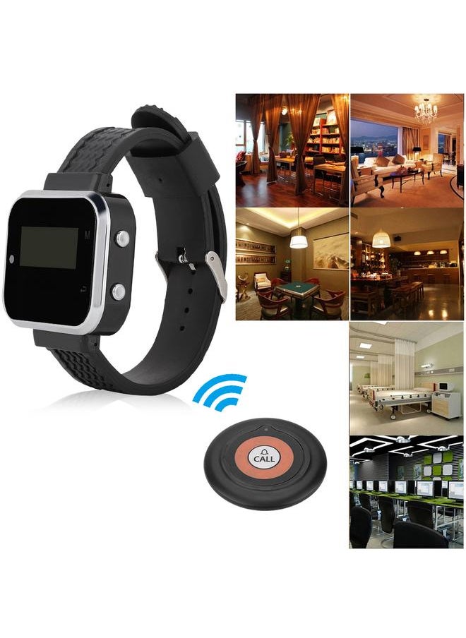 CTW05+CTT19 Wireless Charging Wrist Watch Receiver+10 Black Ultra thin Pager