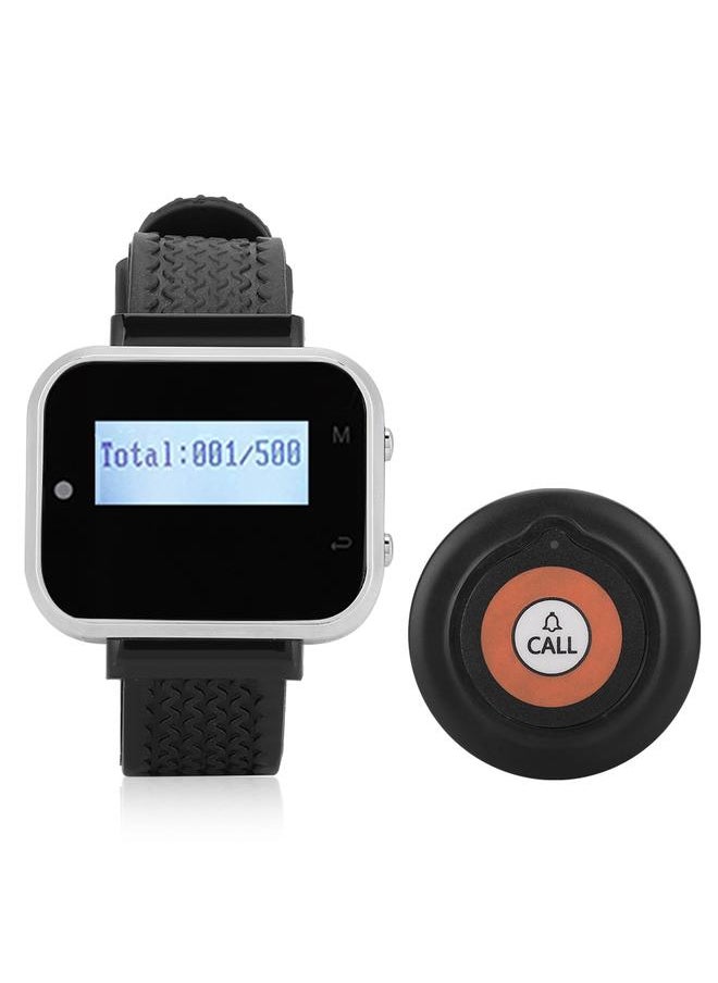 CTW05+CTT19 Wireless Charging Wrist Watch Receiver+10 Black Ultra thin Pager