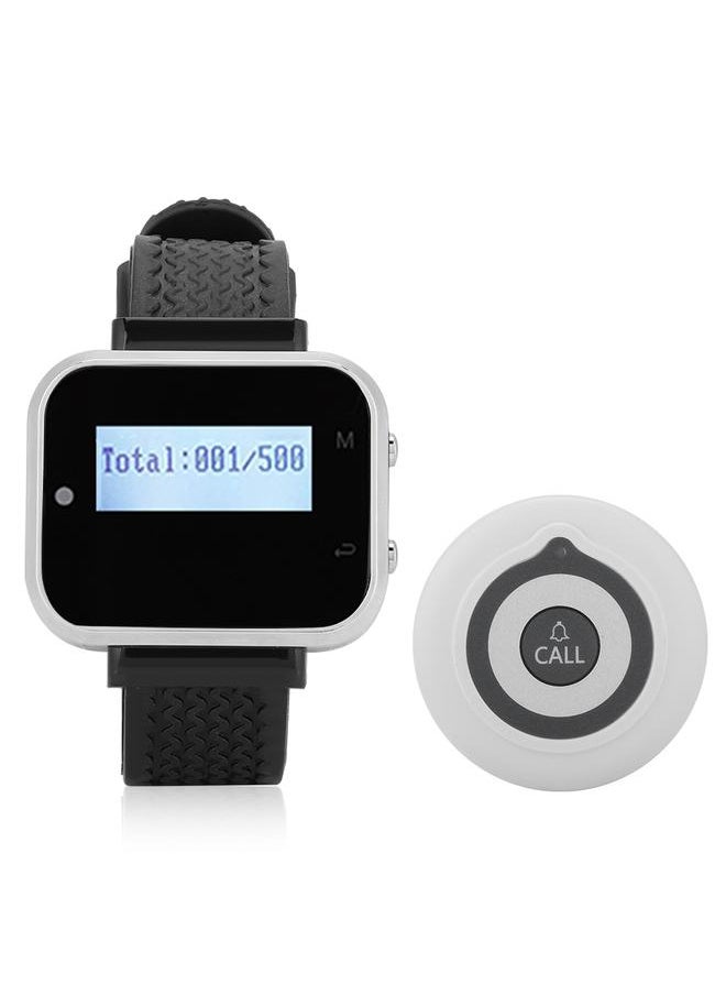 CTW05+CTT19 Wireless Charging Wrist Watch Receiver+10 White Ultra thin Pager