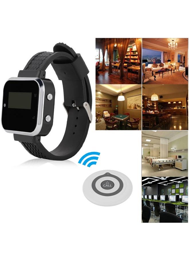 CTW05+CTT19 Wireless Charging Wrist Watch Receiver+10 White Ultra thin Pager