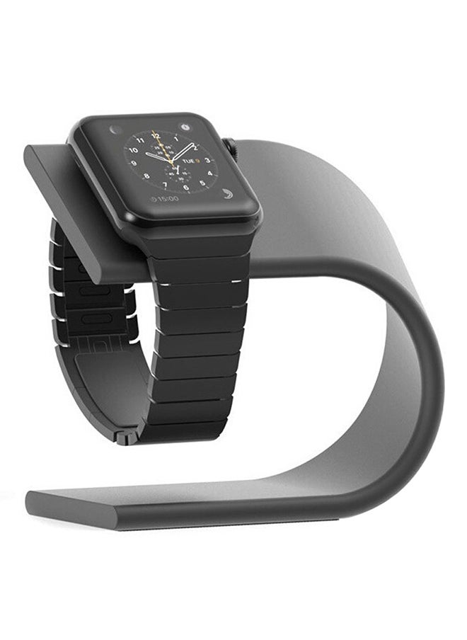 U Shape Aluminum Stand Charger Holder For Apple Watch Grey