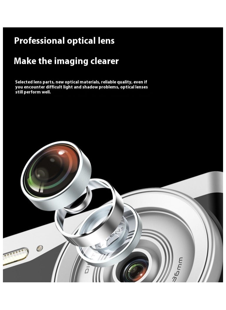 Ccd camera digital camera beauty camera retro HD portable children's camera/white