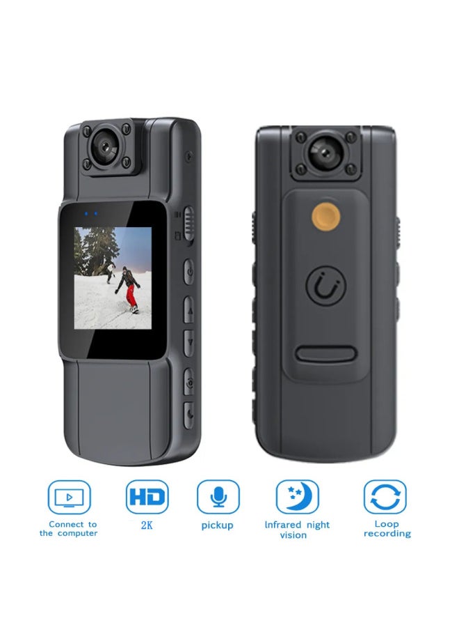 WIFI Digital Camera 2K HD Infrared Night Vision Motorcycle Handheld Back Clip HD Law Enforcement Recorder-Color:L11  1080P