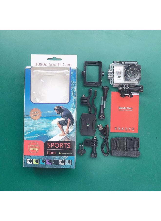 Outdoor Sports Camera Dv3c Digital Waterproof Sj4000 1080p A7 High Definition Waterproof Digital Camera-Color:Pink