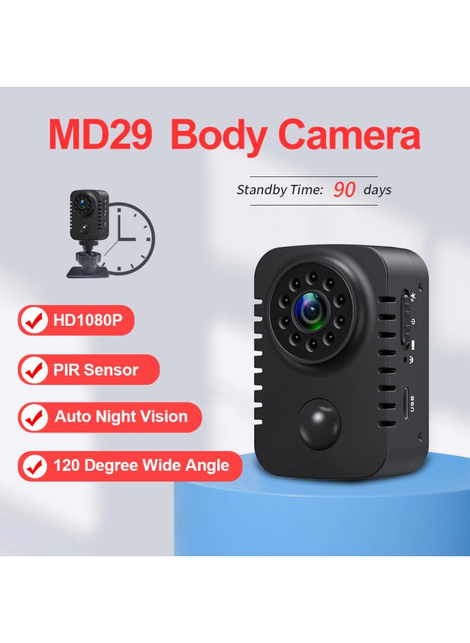 MD29 PIR Body Camera Sports DV Back Clip Camera HD 1080p Night Vision Infrared Riding CAM-Color:MD35