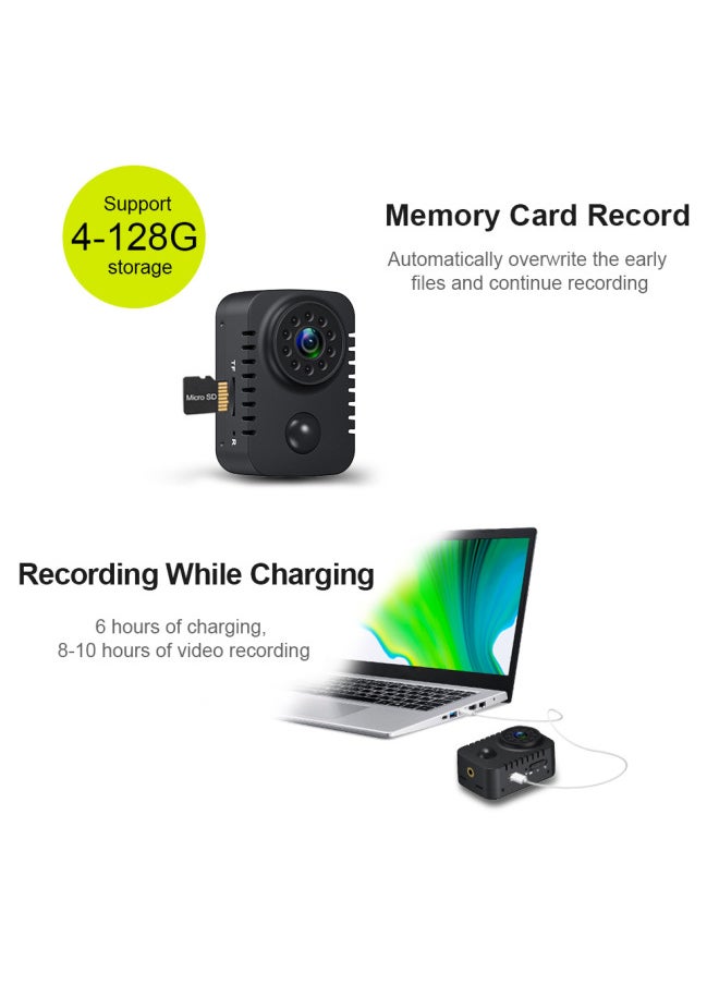 MD29 PIR Body Camera Sports DV Back Clip Camera HD 1080p Night Vision Infrared Riding CAM-Color:MD35