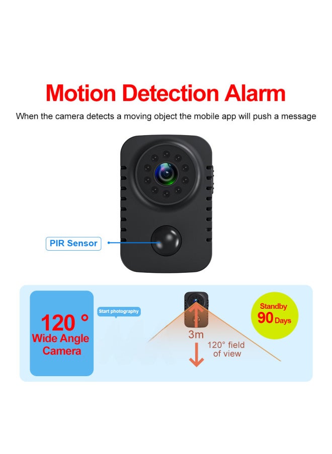 MD29 PIR Body Camera Sports DV Back Clip Camera HD 1080p Night Vision Infrared Riding CAM-Color:MD35