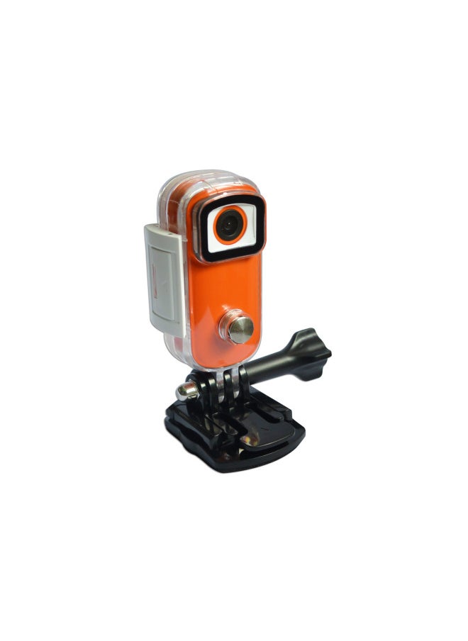 SJCAM Action Camera 4K HD Outdoor Finger-Pointing Camera Anti-Vibration Waterproof Motorcycle Dash Cam High-Speed Photography-Color:C100 2k Orange Red