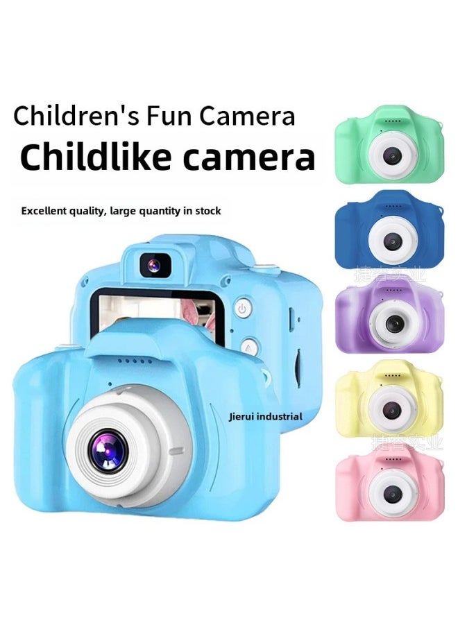 X2 HD Children's Camera Can Take Pictures Video Children's Digital Camera Sports Camera Gifts Wholesale-Color:Blue