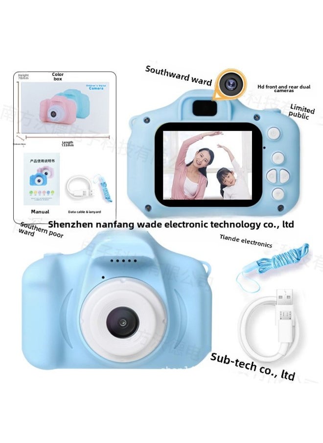 X2 HD Children's Camera Can Take Pictures Video Children's Digital Camera Sports Camera Gifts Wholesale-Color:Blue