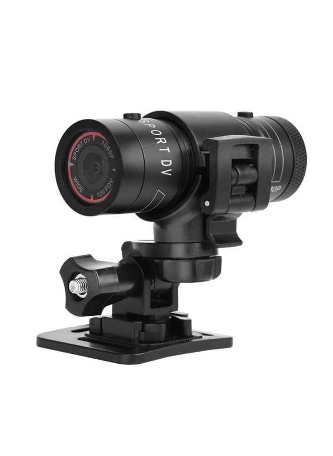 F9/1080p HD Waterproof Sports DV Wide Angle Bicycle Helmet Camera Riding Camera Aerial Photography-Color:Black