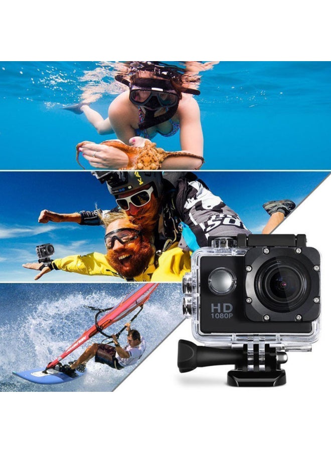Sports Camera Outdoor Diving DV3C Digital SJ4000 1080p A7 HD Waterproof-Color:Black