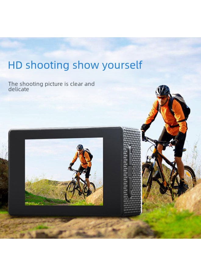 Sports Camera Outdoor Diving DV3C Digital SJ4000 1080p A7 HD Waterproof-Color:Black