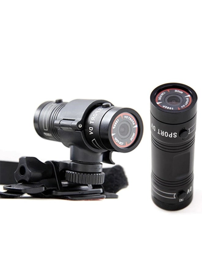 P9 F9 Sports Camera HD 1080p Bicycle Helmet Waterproof DV Flashlight Driving Recorder Cross Border-Color:F9 Action Camera-English Version
