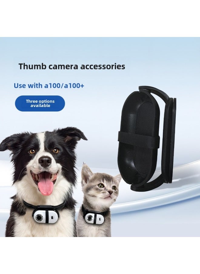 Pet Perspective Recorder Camera Thumb Camera Hd Outdoor Portable Cycling Sports Camera DV-Color:White WIFI Version  + Collar