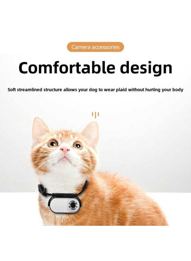 Pet Perspective Recorder Camera Thumb Camera Hd Outdoor Portable Cycling Sports Camera DV-Color:Black WIFI Version  + Collar