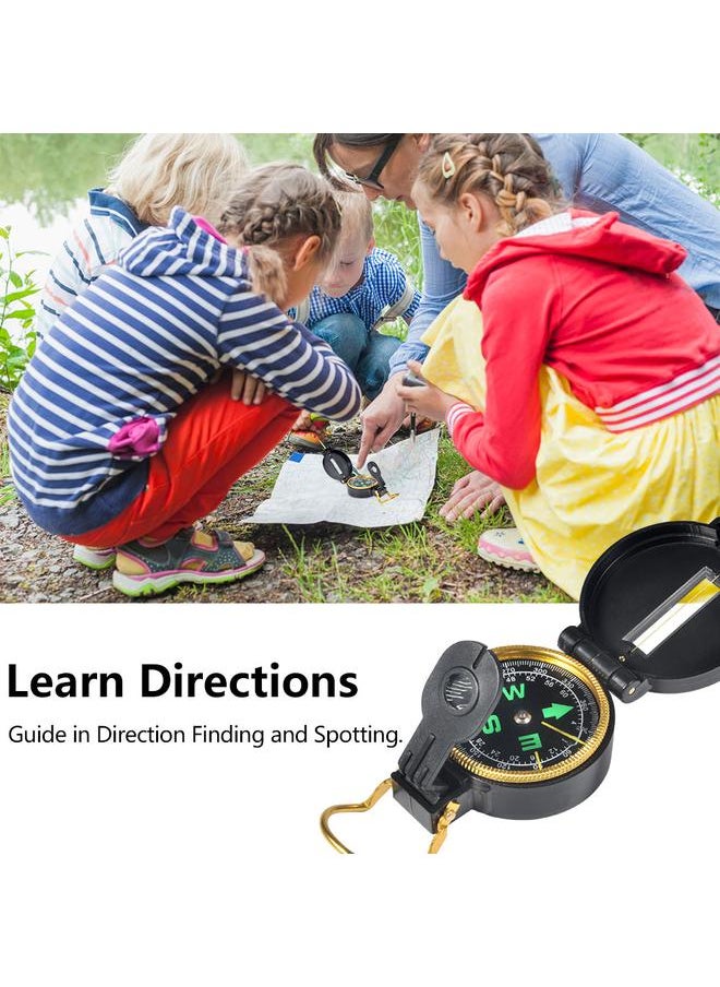 6Pcs Outdoor Exploration Binoculars Set Young Kids Educational Gift for Camping Hiking Yellow