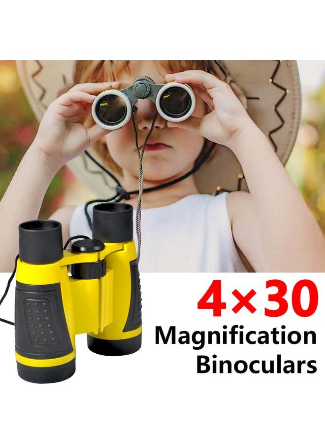 6Pcs Outdoor Exploration Binoculars Set Young Kids Educational Gift for Camping Hiking Yellow