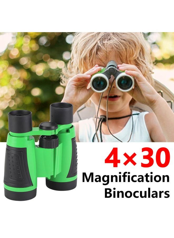 6Pcs Outdoor Exploration Binoculars Set Young Kids Educational Gift for Camping Hiking Green