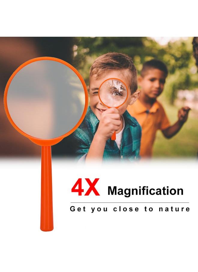 6Pcs Outdoor Exploration Binoculars Set Young Kids Educational Gift for Camping Hiking Orange