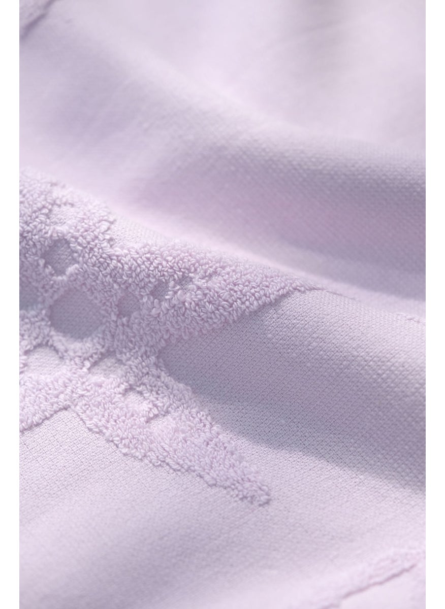 Trend 100% Cotton Embossed Beach Towel - Lilac
