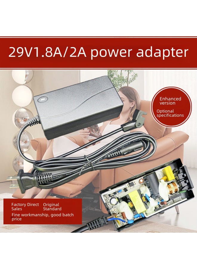 Applicable To The Family Chivas First Class Electric Massage Sofa 29V1.8A2A Power Cord Adapter Charger-Color:A/enhanced Waterproof 29V2A Power Bus 2.3 Meters Long