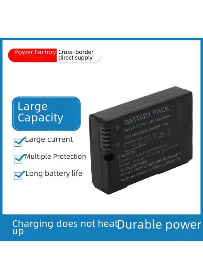 Suitable For Nikon D5200 D5300 D5500 D5600 EN-EL14 Battery EN-EL14a Battery-Standard Capacity:EN-EL14:7.4V/1500mAh Black Shell