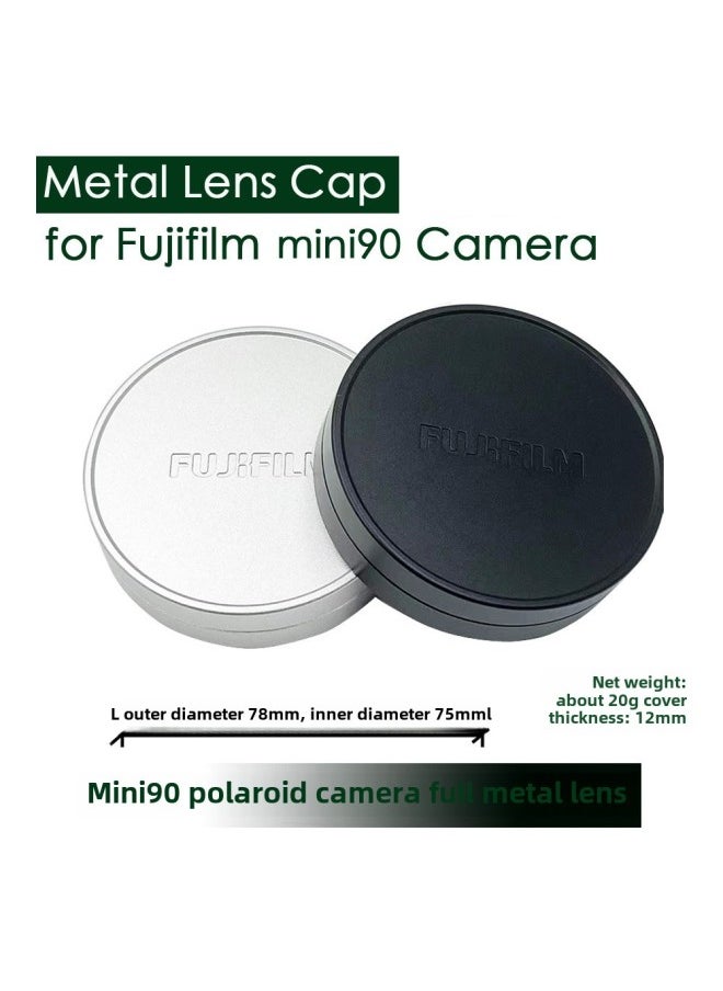 For Fuji Porovos Instax Mini Evo/90/99 EVO Metal Lens Cover-color:Mini 90 Lens Cap Black
