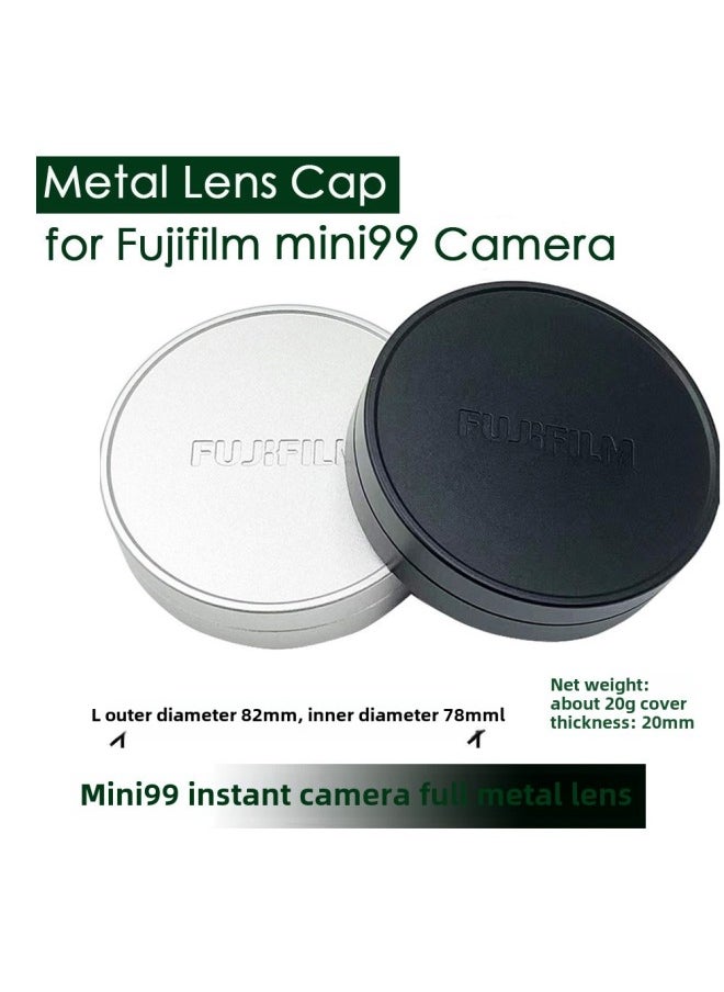 For Fuji Porovos Instax Mini Evo/90/99 EVO Metal Lens Cover-color:Mini 90 Lens Cap Black