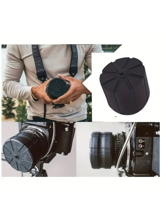 Universal Camera Cover Accessories SLR Lens Cover Silicone Lens Cover Digital Camera Dust-proof And Waterproof Lens Cover-Color:Boxed