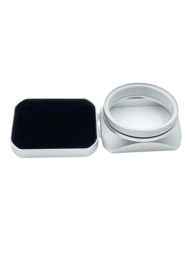 Suitable For Rich X100VI Square Metal Hood X100V X100F X100T X100S With Cover-Color:Black Three-piece Set