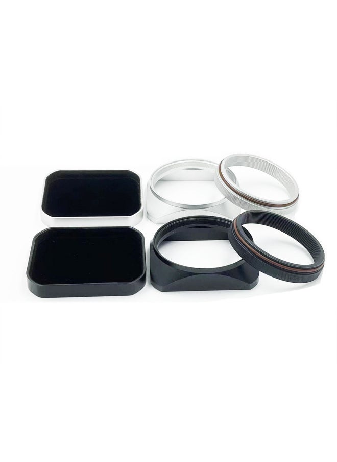 Suitable For Rich X100VI Square Metal Hood X100V X100F X100T X100S With Cover-Color:Black Three-piece Set