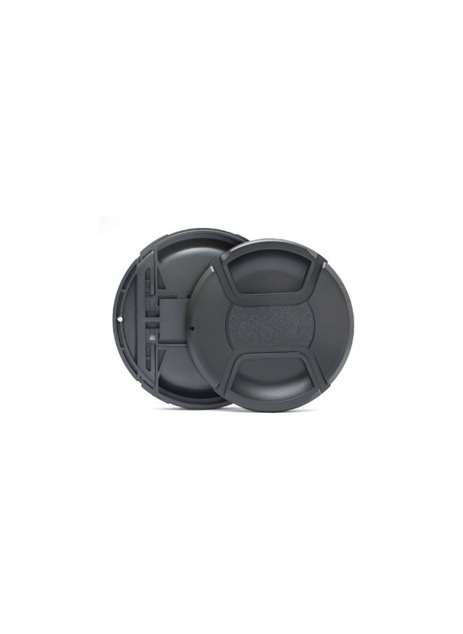 55MM Wordless Lens Cover 55MM Camera Lens Protective Cover Lens Cover With Anti-losing Rope Middle Pinch-Color:Lens Cap 55mm (pack Of 18)