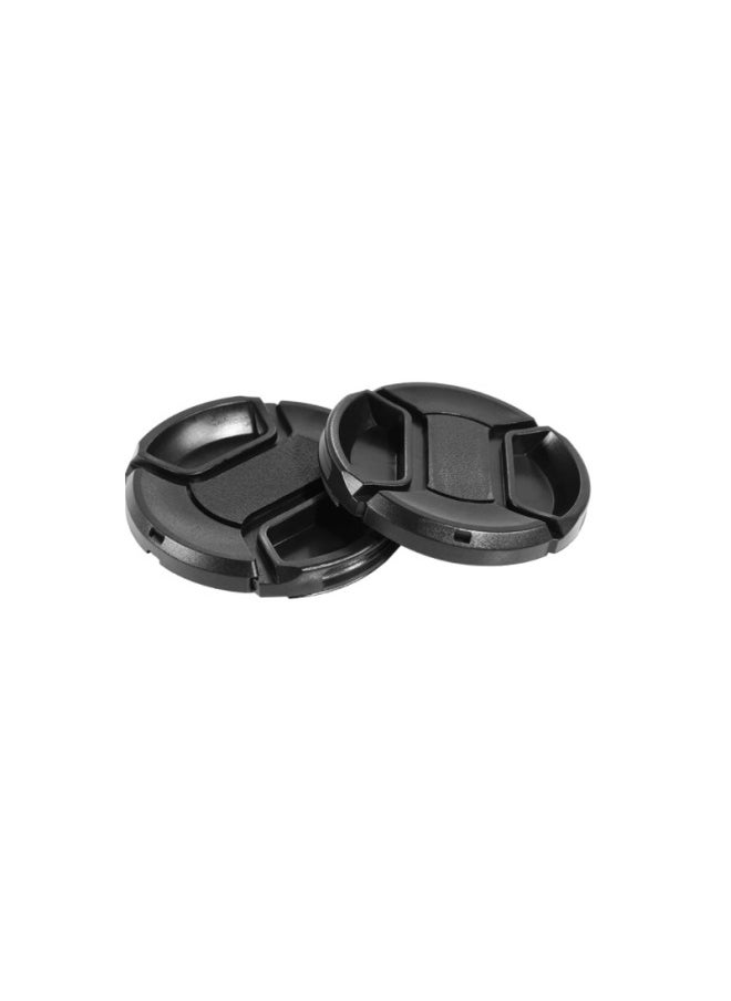 55MM Wordless Lens Cover 55MM Camera Lens Protective Cover Lens Cover With Anti-losing Rope Middle Pinch-Color:Lens Cap 55mm (pack Of 18)